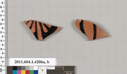 Terracotta fragments of kylikes (drinking cups)