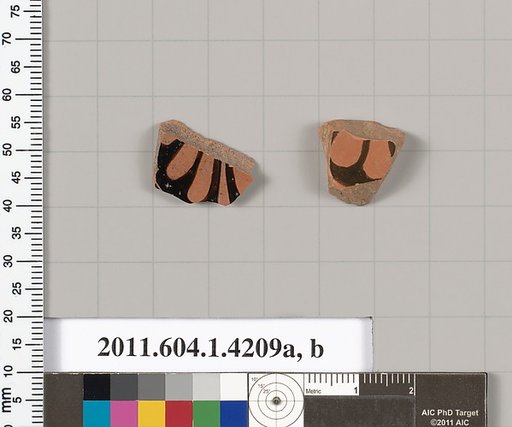 Terracotta fragments of kylikes (drinking cups)