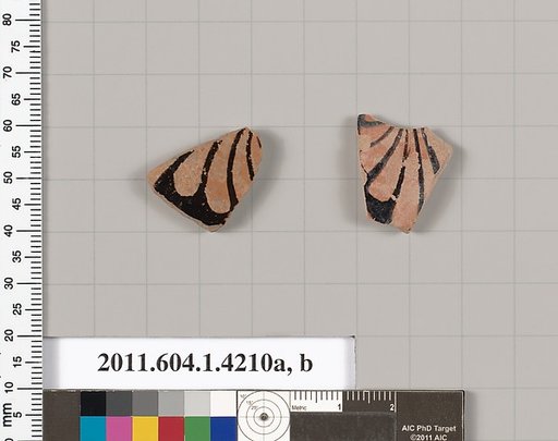 Terracotta fragments of kylikes (drinking cups)