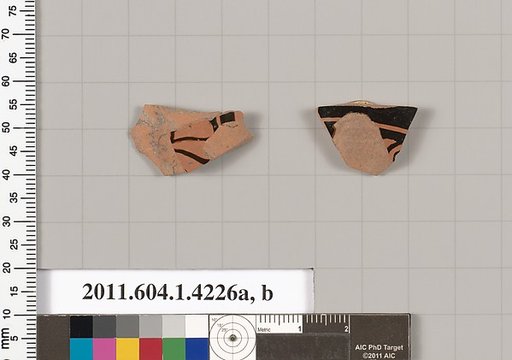 Terracotta fragments of kylikes (drinking cups)