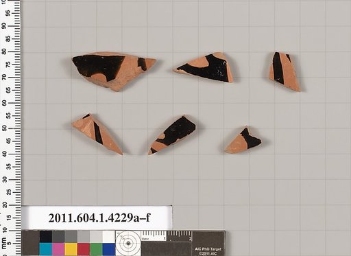 Terracotta fragments of kylikes (drinking cups)