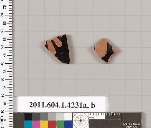 Terracotta fragments of kylikes (drinking cups)