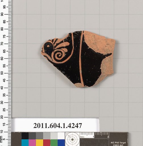 Terracotta fragment of a kylix (drinking cup)