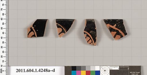 Terracotta rim fragments of kylikes (drinking cups)