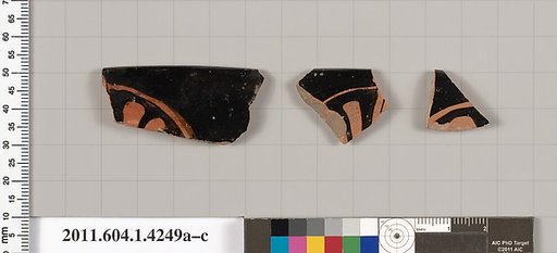 Terracotta rim fragments of kylikes (drinking cups)