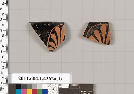 Terracotta rim fragments of kylikes (drinking cups)