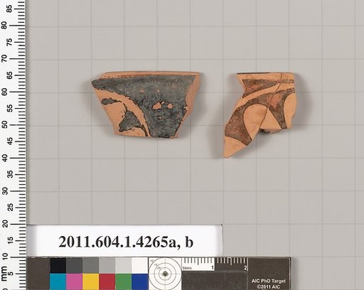 Terracotta rim fragments of kylikes (drinking cups)