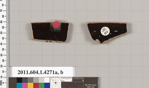 Terracotta rim fragments of kylikes (drinking cups)