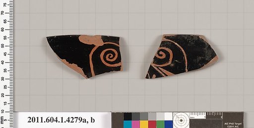 Terracotta rim fragments of kylikes (drinking cups)