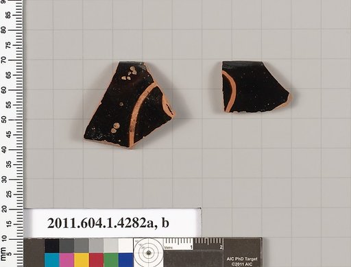 Terracotta rim fragments of kylikes (drinking cups)