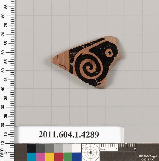 Terracotta fragment of a kylix (drinking cup)