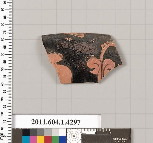 Terracotta rim fragment of a kylix (drinking cup)