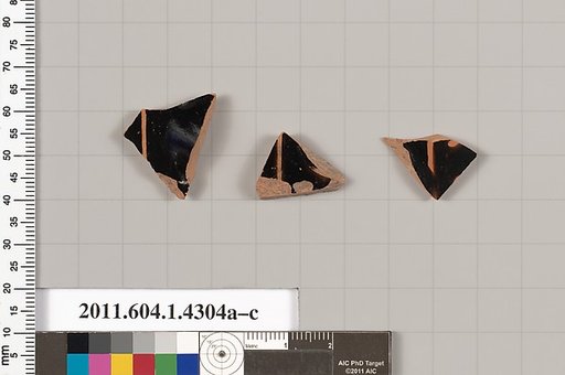 Terracotta fragments of kylikes (drinking cups)