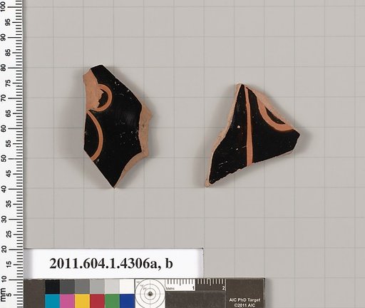 Terracotta fragments of kylikes (drinking cups)