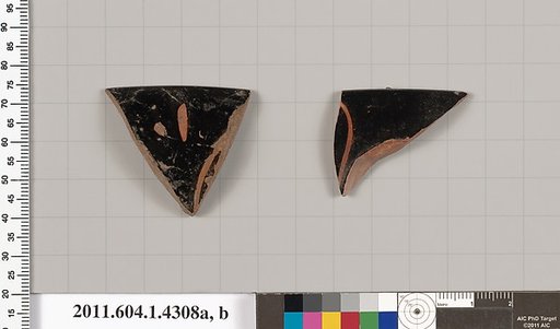 Terracotta rim fragments of kylikes (drinking cups)