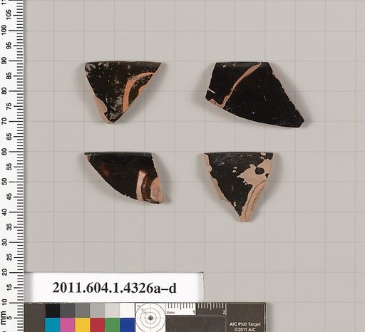 Terracotta rim fragments of kylikes (drinking cups)