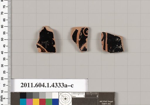 Terracotta fragments of kylikes (drinking cups)