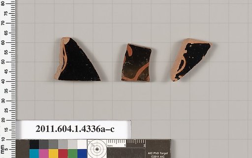 Terracotta fragments of kylikes (drinking cups)