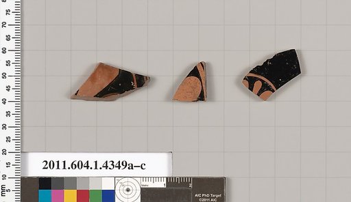 Terracotta fragments of kylikes (drinking cups)