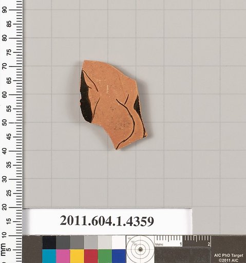 Terracotta fragment of a kylix (drinking cup)