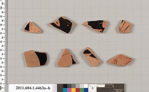 Terracotta fragments of kylikes (drinking cups)
