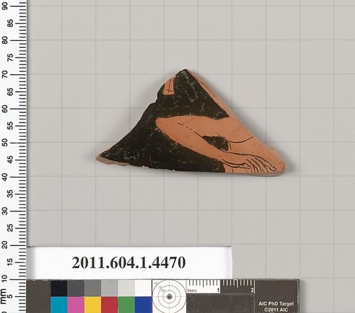 Terracotta fragment of a kylix (drinking cup)