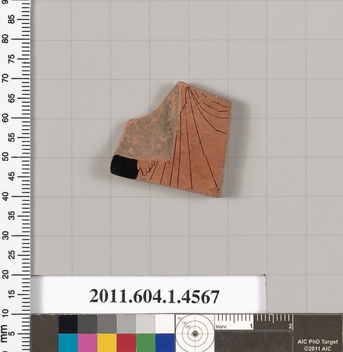 Terracotta fragment of a kylix (drinking cup)