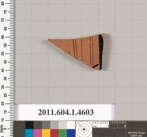 Terracotta fragment of a kylix (drinking cup)