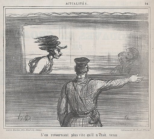 S'en retournant plus vite..., from "Actualités"