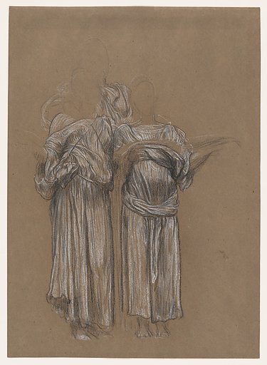 Study of three standing draped female figures, for "Music"