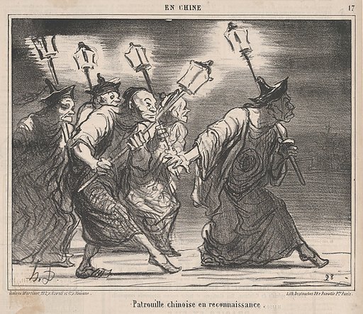Patrouille chinoise en reçonnaissance, from En Chine, published in Le Charivari, November 7, 1859