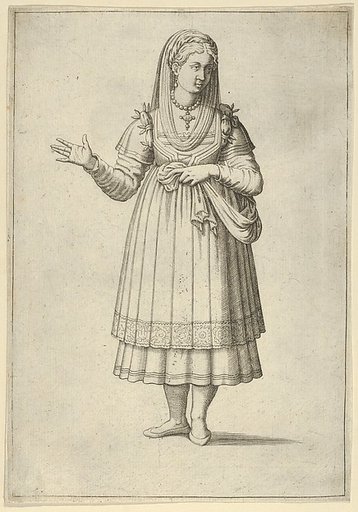 Girl from the Island of Paros, from "Les quatre premiers livres des navigations et pérégrinations orientales" by Nicolas de Nicolay