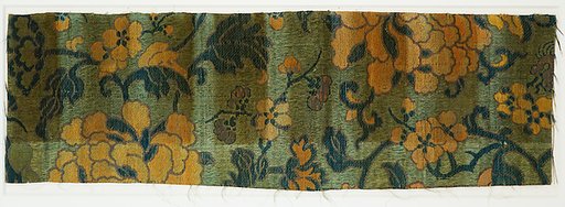 Textile fragment with floral pattern