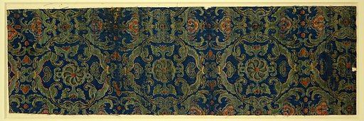 Textile fragment with geometric pattern