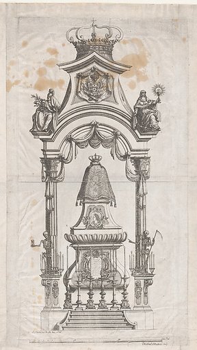 Royal Portugese Funeral Monument (possibly part of a funeral book)