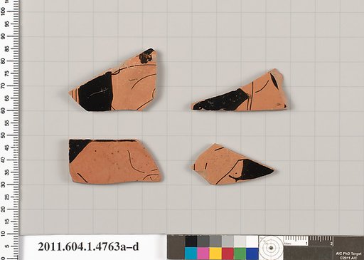 Terracotta fragments of kylikes (drinking cups)