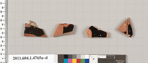 Terracotta fragments of kylikes (drinking cups)