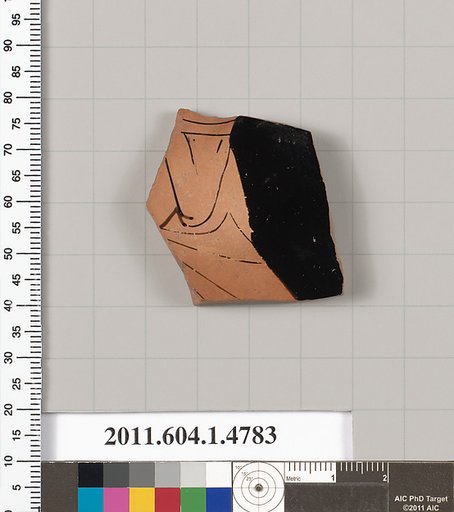 Terracotta fragment of a kylix (drinking cup)