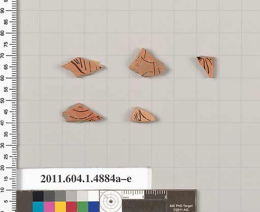 Terracotta fragments of kylikes (drinking cups)