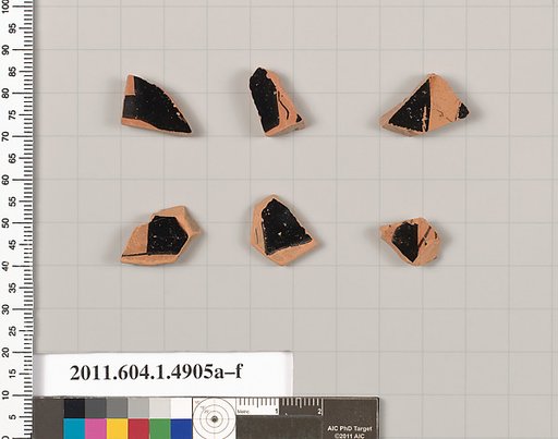 Terracotta fragments of kylikes (drinking cups)