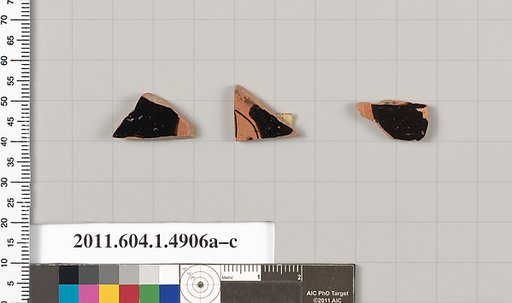 Terracotta fragments of kylikes (drinking cups)