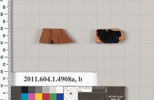 Terracotta fragments of kylikes (drinking cups)