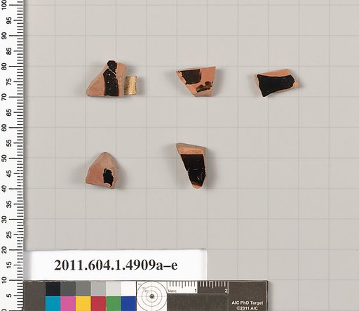 Terracotta fragments of kylikes (drinking cups)