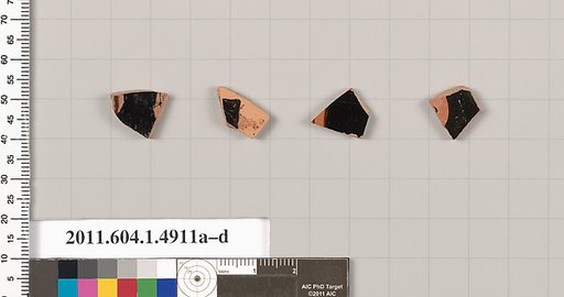 Terracotta fragments of kylikes (drinking cups)