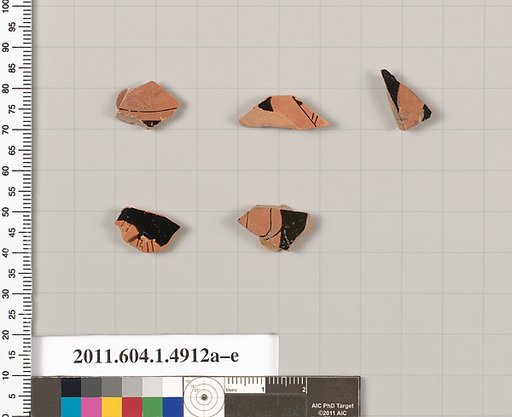 Terracotta fragments of kylikes (drinking cups)