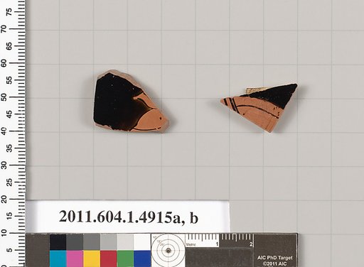Terracotta fragments of kylikes (drinking cups)