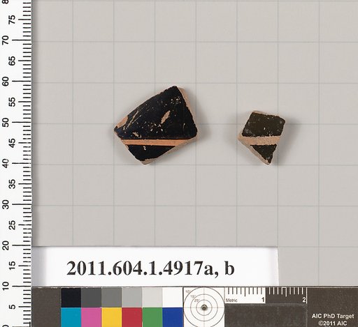 Terracotta fragments of kylikes (drinking cups)