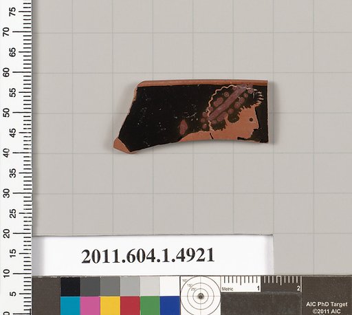 Terracotta rim fragment of a kylix (drinking cup)