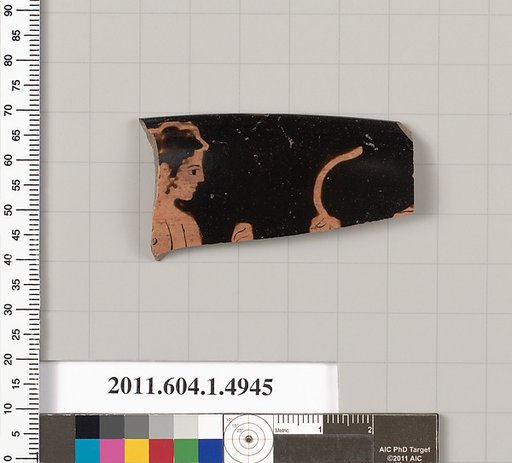 Terracotta rim fragment of a kylix (drinking cup)