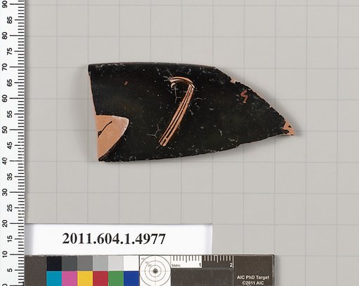Terracotta rim fragment of a kylix (drinking cup)